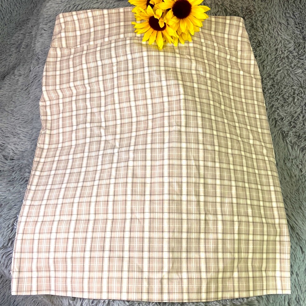Brown and Black Plaid Skirt